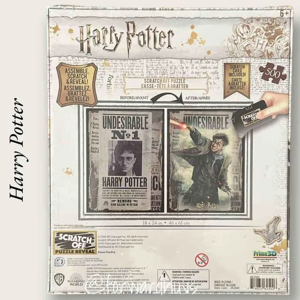 Harry Potter Wanted Poster 500 pc Scratch Off Puzzle NIB